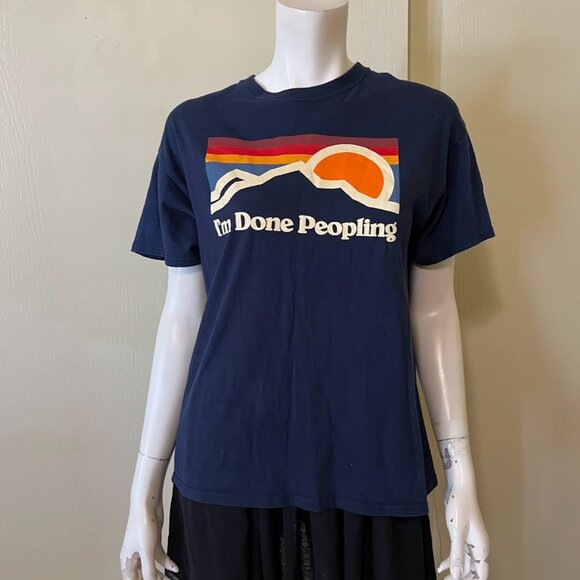 DOM I'm Done Peopling T-Shirt Medium - Picture 1 of 4